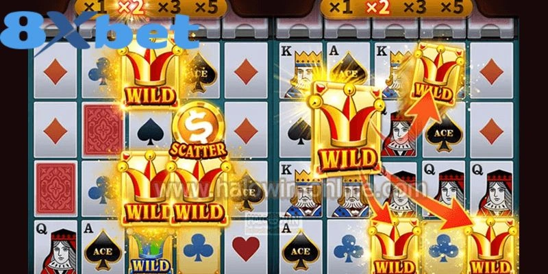 Giao diện rực rỡ của trò chơi Nổ Hũ Siêu Nhà Vua trên 8XBET với phần thưởng lớn